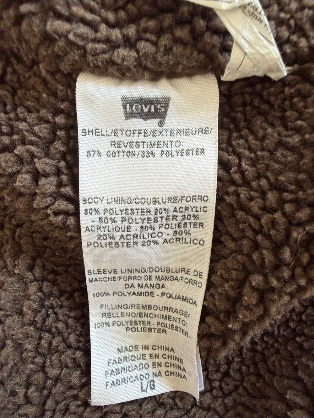 Levi's Vintage Corduroy Brown Sherpa lined Trucker Jacket with Turn-Down Collar - Picture 3 of 10